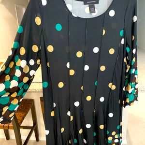 Dress with long bell sleeves